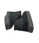 Botine dama Even&Odd, 39, piele intoarsa, material textil, Imblanite, negru - imagine 4
