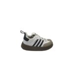 Adidasi copii Adidas Samba, 24, imitatie de piele, alb gri