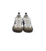 Adidasi copii Adidas Samba, 24, imitatie de piele, alb gri - imagine 3
