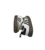 Adidasi copii Adidas Samba, 24, imitatie de piele, alb gri - imagine 4