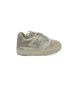 Adidasi dama New Balance, 39, piele intoarsa, material textil, piele, alb crem