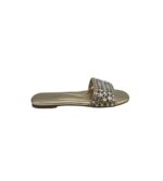 Saboti dama New Look, 39, imitatie de piele, material textil, auriu