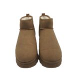 Ghete dama New Look, 41, imitatie de piele, Imblanite, maro - imagine 3