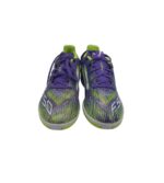 Adidasi copii Adidas, 39, imitatie de piele, mov verde - imagine 3