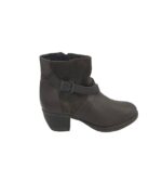 Botine dama Crew, 40, piele intoarsa, piele, maro