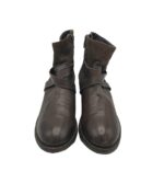Botine dama Crew, 40, piele intoarsa, piele, maro - imagine 2