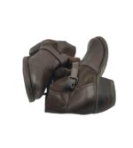 Botine dama Crew, 40, piele intoarsa, piele, maro - imagine 3