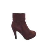 Botine dama Spicy, 39, material textil, maro