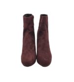 Botine dama Spicy, 39, material textil, maro - imagine 3