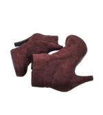 Botine dama Spicy, 39, material textil, maro - imagine 4