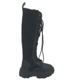 Cizme dama Bosido, imitatie de piele, material textil, negru