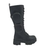Cizme dama Bosido, 38, imitatie de piele, material textil, negru