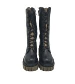 Ghete dama Franco Banetti,  imitatie de piele, negru - imagine 3