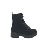 Ghete dama Flyee,  piele intoarsa, negru