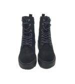 Ghete dama Flyee,  piele intoarsa, negru - imagine 2