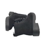 Ghete dama Flyee,  piele intoarsa, negru - imagine 3