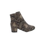 Botine dama Duffy, imitatie de piele, crem verde