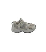 Adidasi copii New Balance, 33, imitatie de piele, material textil, alb gri
