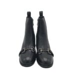Botine dama My♥U 36, imitatie de piele, captusite, negru - imagine 3