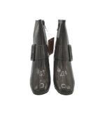Botine  dama Corina,  imitatie de piele, gri - imagine 3