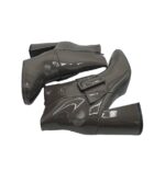 Botine  dama Corina,  imitatie de piele, gri - imagine 4