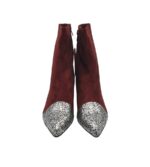 Botine  dama Corina,  material textil, visisniu - imagine 3