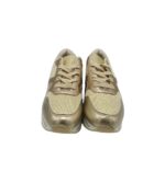 Adidasi dama Vatineris,  imitatie de piele, auriu - imagine 3