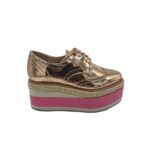 Adidasi dama Corina, imitatie de piele, auriu