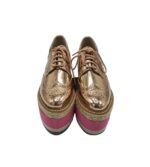 Adidasi dama Corina, imitatie de piele, auriu - imagine 3