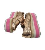 Adidasi dama Corina, imitatie de piele, auriu - imagine 4