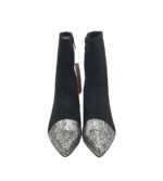 Botine  dama Corina,  material textil, visisniu (copie) - imagine 3