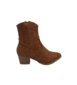 Botine dama Duffy,  imitatie de piele, maro deschis