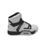 Adidasi barbati Troop Delta High,  imitatie de piele, alb negru