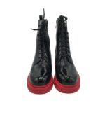 Ghete dama My♥U 40, imitatie de piele, negru lacuit - imagine 3