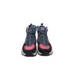 Ghete copii Skechers, 27, imitatie de piele, material textil, negru roz - imagine 3