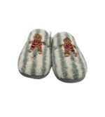 Papuci de casa Next, 41, material textil, alb gri - imagine 3