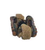 Ghete copii Ghete, 23, piele intoarsa, piele, Imblanite, gri negru - imagine 4