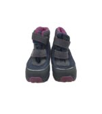 Ghete copii 29, imitatie de piele, material textil, Waterproof, negru albastru - imagine 3
