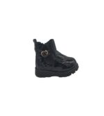 Ghete copii Star Collection, 23, imitatie de piele, negru