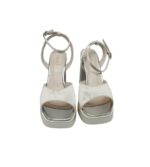 Sandale dama Rainbow, 37, material textil, alb - imagine 5