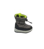 Cizme copii 26, material textil, Imblanite, gri negru