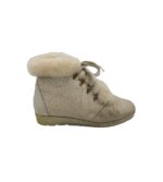 Botine dama Semler, 39, piele, alb gri, captusite