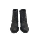 Botine dama Corina, 37, material textil, negru - imagine 3