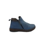 Botine dama Akadia,  piele, albastru