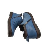 Botine dama Akadia,  piele, albastru - imagine 4