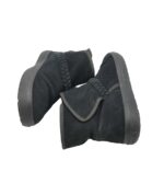 Botine dama Crocs, 40, piele intoarsa, negru, captusite - imagine 4