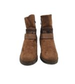 Botine dama Marco Tozzi, 37, material textil, maro - imagine 3