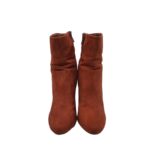 Botine dama Justfab, 37, material textil, maro - imagine 3