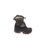 Cizme copii  25, imitatie de piele, material textil, alte materiale, negru,  Imblanite