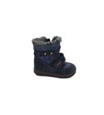 Cizme copii Bama, 22, piele intoarsa, material textil, bleumarin, captusite